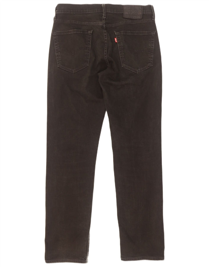 Levi's Herren Straight Jeans W30 L32 Schwarze Baumwolle