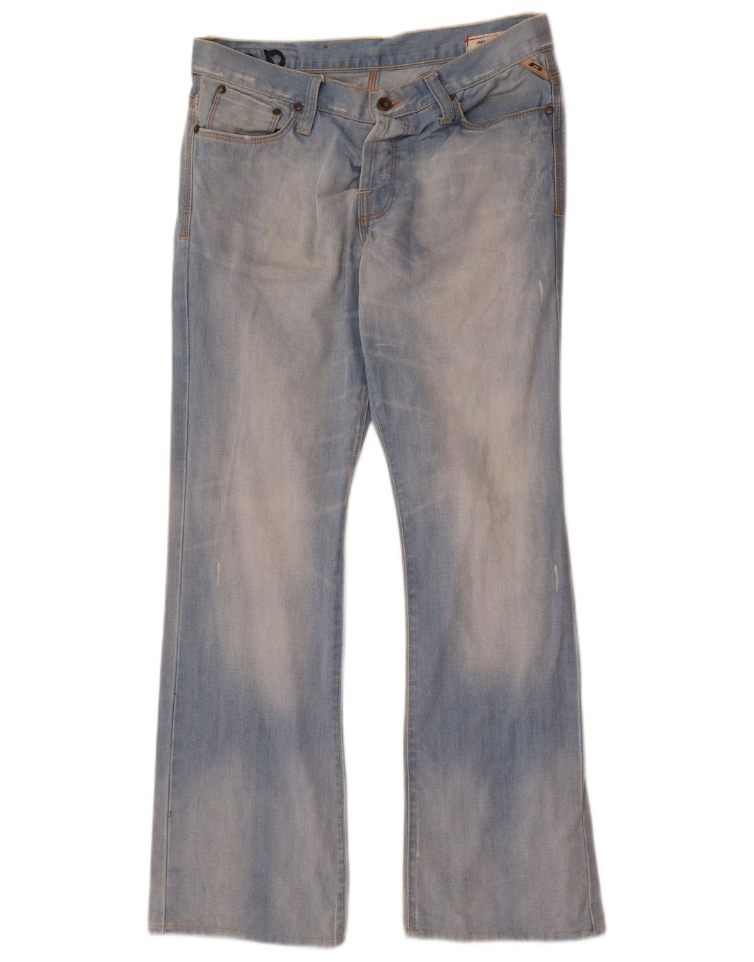 Jack & Jones Herren Distressed Bootcut Jeans W33 L32 Blaue Baumwolle