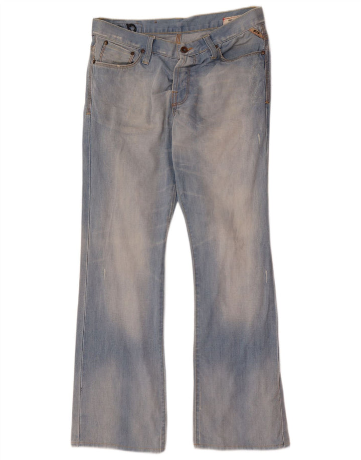 Jack & Jones Herren Distressed Bootcut Jeans W33 L32 Blaue Baumwolle