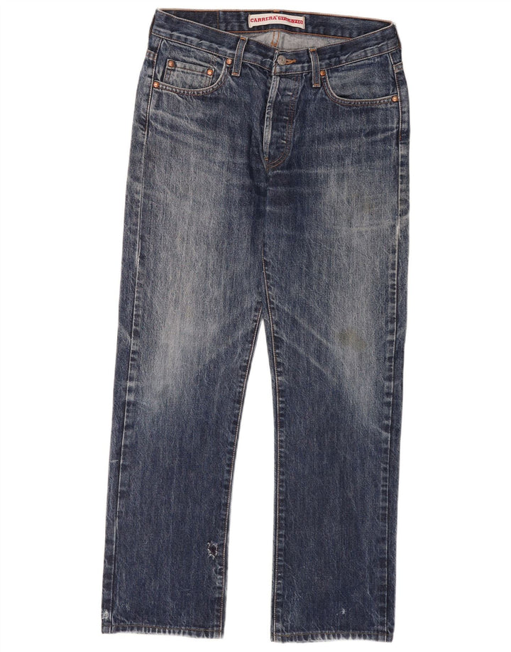 Carrera Herren Straight Jeans W33 L28 Blaue Baumwolle