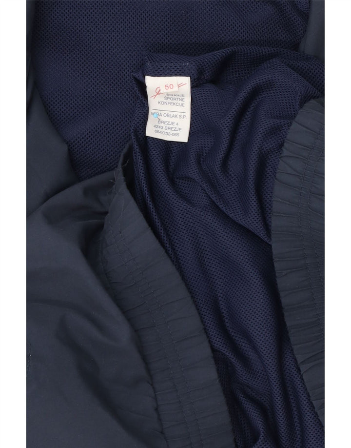 Vintage Herren-Trainingsanzug-Top-Jacke IT 50 Medium Navy Blue Colourblock
