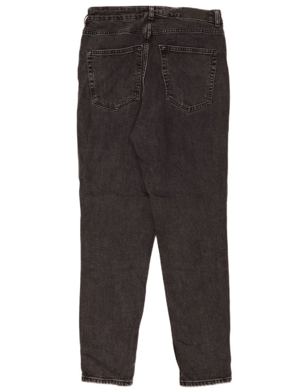 Topshop Damen Slim Jeans UK 14 Medium W30 L29 Schwarze Baumwolle