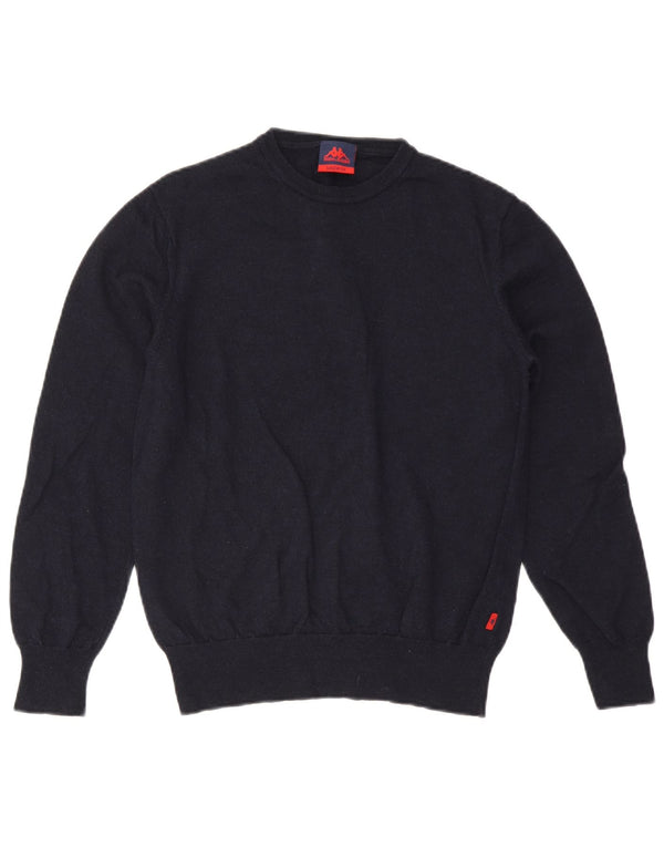 Kappa Herren-Pullover mit Rundhalsausschnitt, mittlere marineblaue Wolle