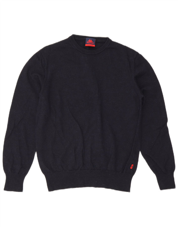 Kappa Herren-Pullover mit Rundhalsausschnitt, mittlere marineblaue Wolle