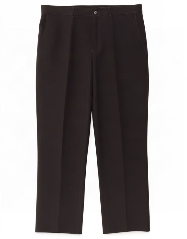 Marks & Spencer Mens Straight Chino Trousers W36 L31 Navy Blue Polyester