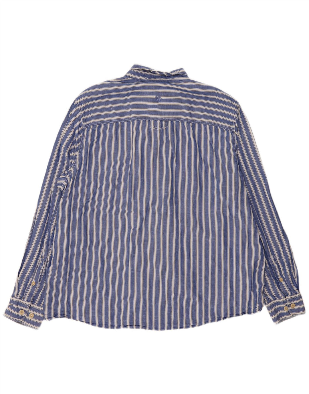 Fat Face Herrenhemd 2XL blau gestreift aus Baumwolle