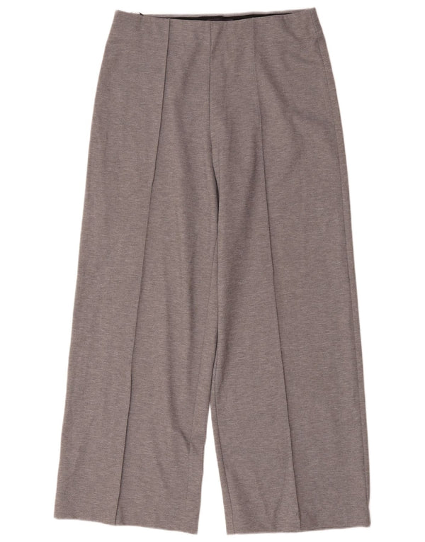 Marks & Spencer Damen-Freizeithose mit weitem Bein, UK 14, Größe L W32 L30, Grau