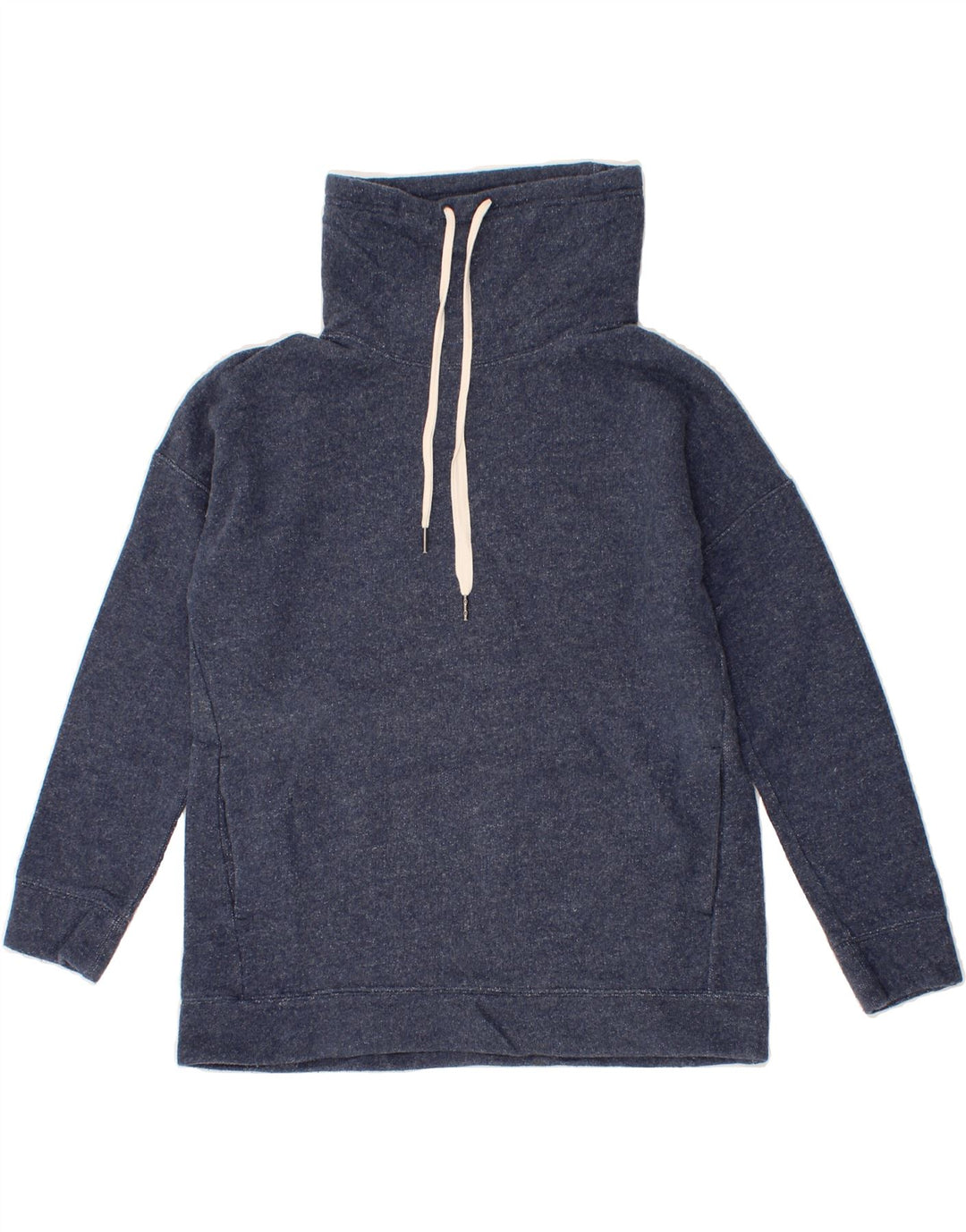 J. CREW Womens Oversized Roll Neck Sweatshirt Jumper UK 6 XS Navy Blue Vintage J. Crew and Second-Hand J. Crew from Messina Hembry 