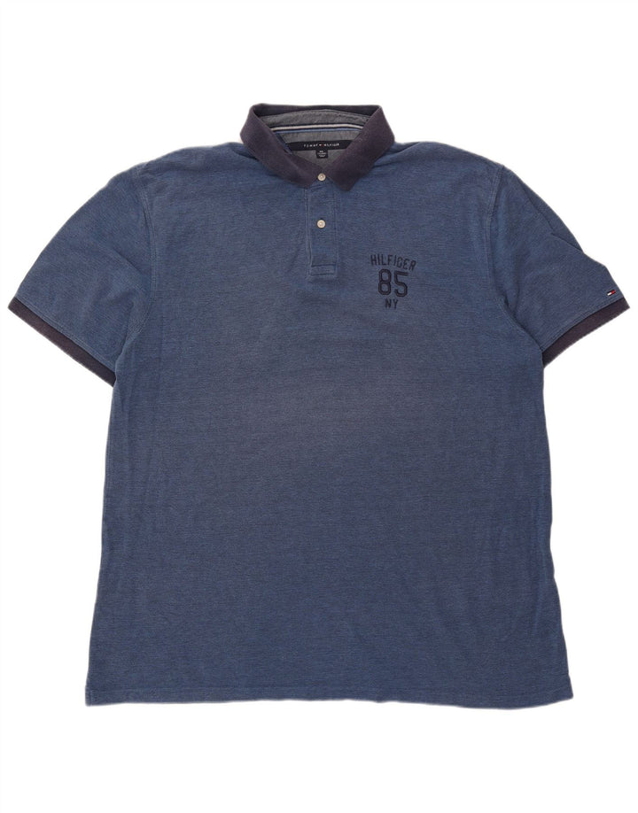 Tommy Hilfiger Herren Rugby-Poloshirt 2XL Blau