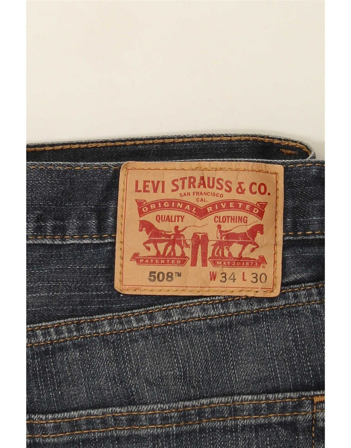 Levi's Herren 508 Straight Jeans W34 L30 Blau