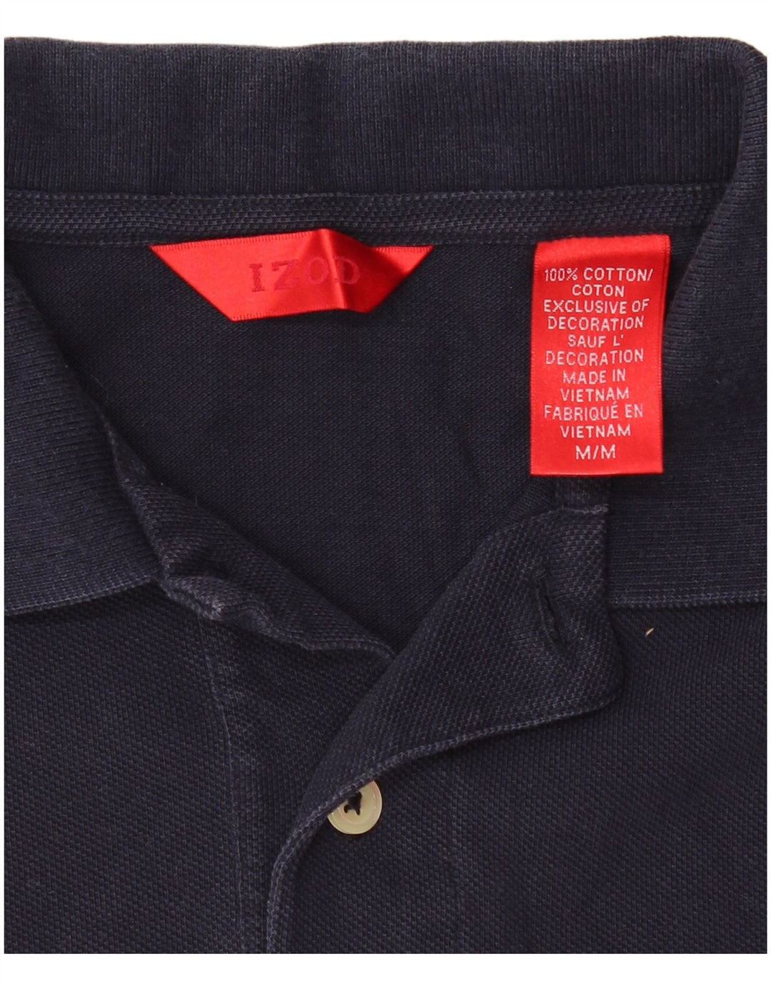 IZOD Herren-Poloshirt, mittelgroß, marineblau, Baumwolle