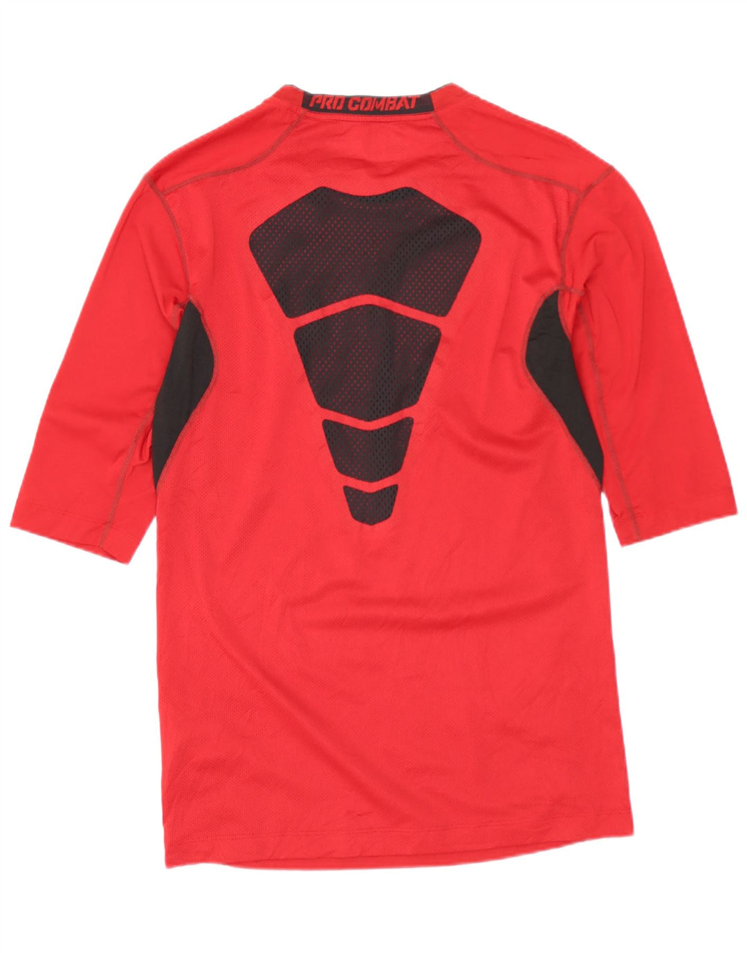 NIKE Damen-Grafikoberteil mit 3/4-Ärmeln, UK-Größe 14, Größe L, Rot, Colourblock-Polyester