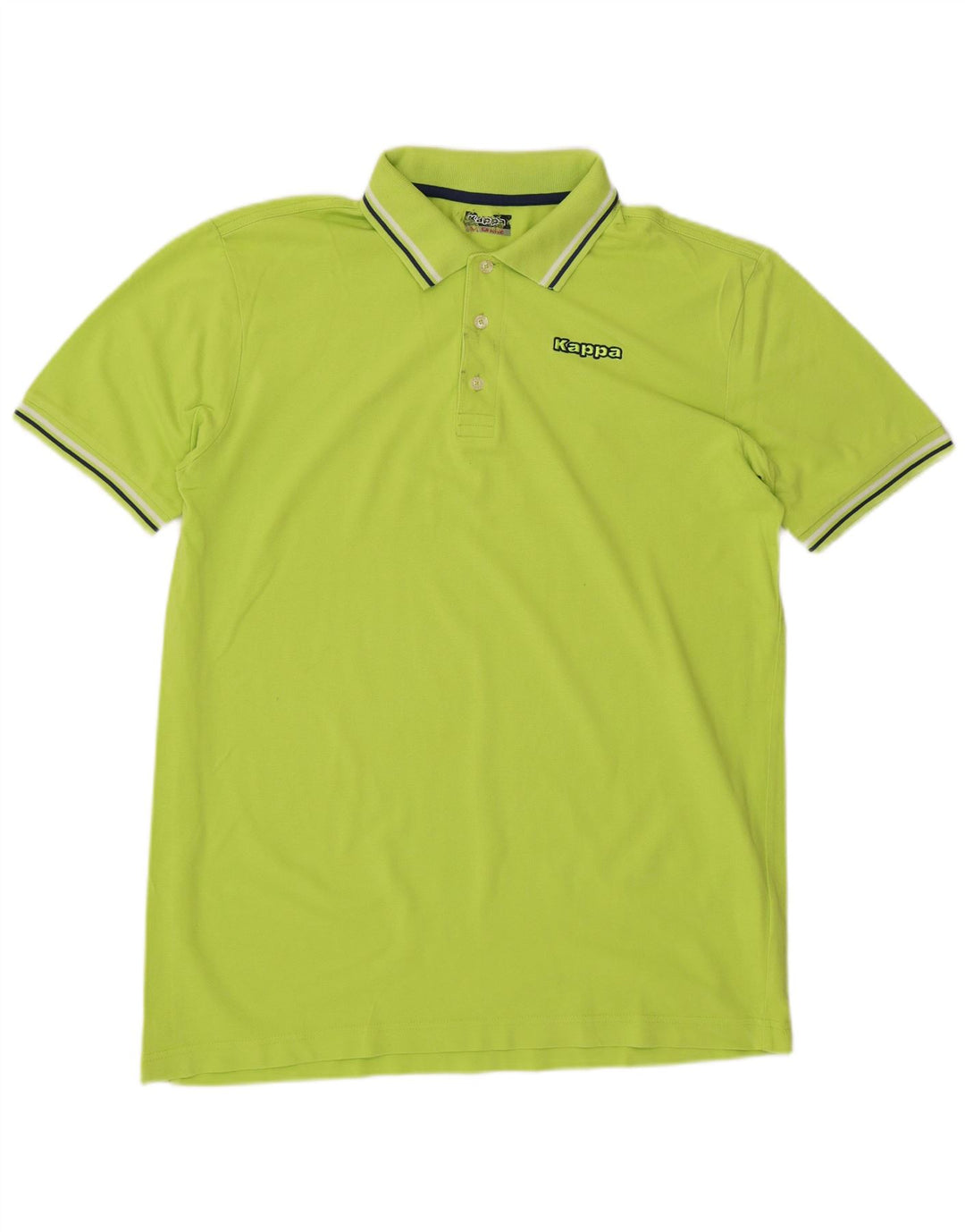 KAPPA Mens Polo Shirt Large Green Cotton