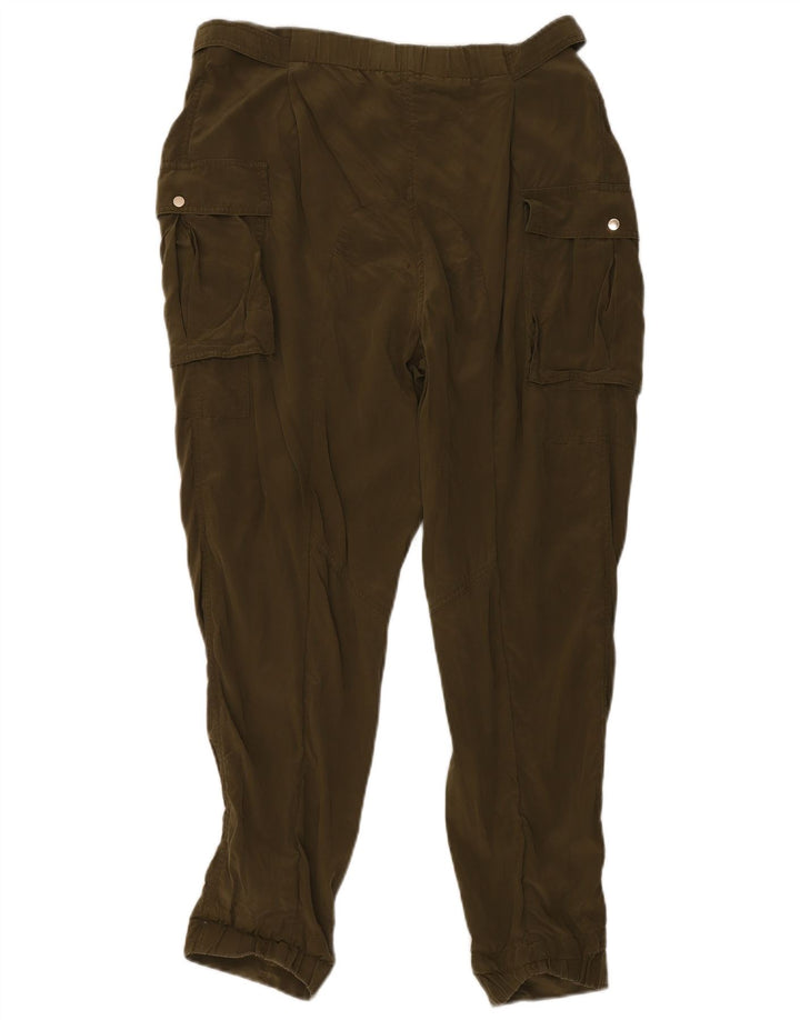 Ted Baker Damen-Cargohose mit hoher Taille, Größe 3, M, W34, L28, Khaki