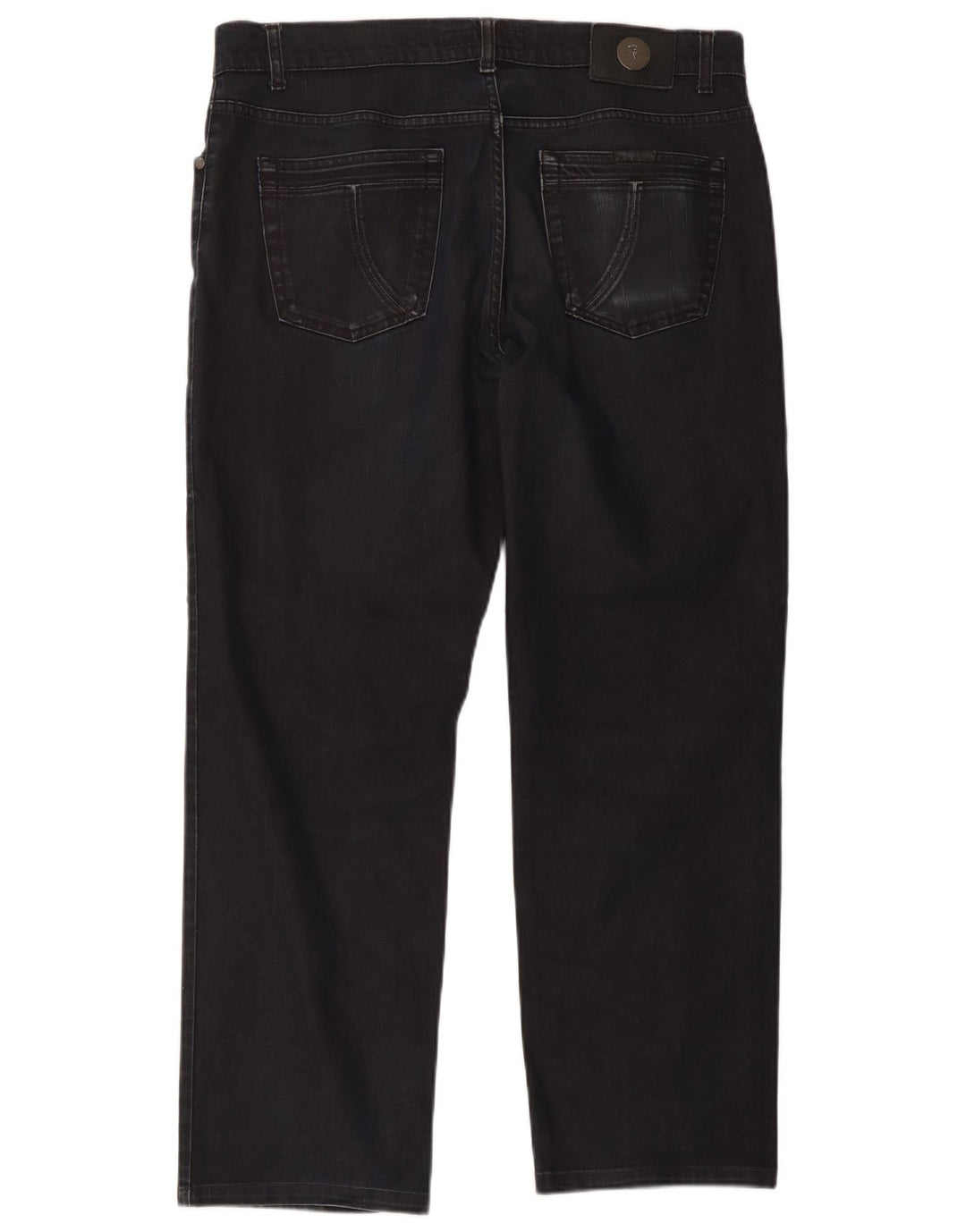 Trussardi Herren Straight Jeans W38 L29 Marineblaue Baumwolle