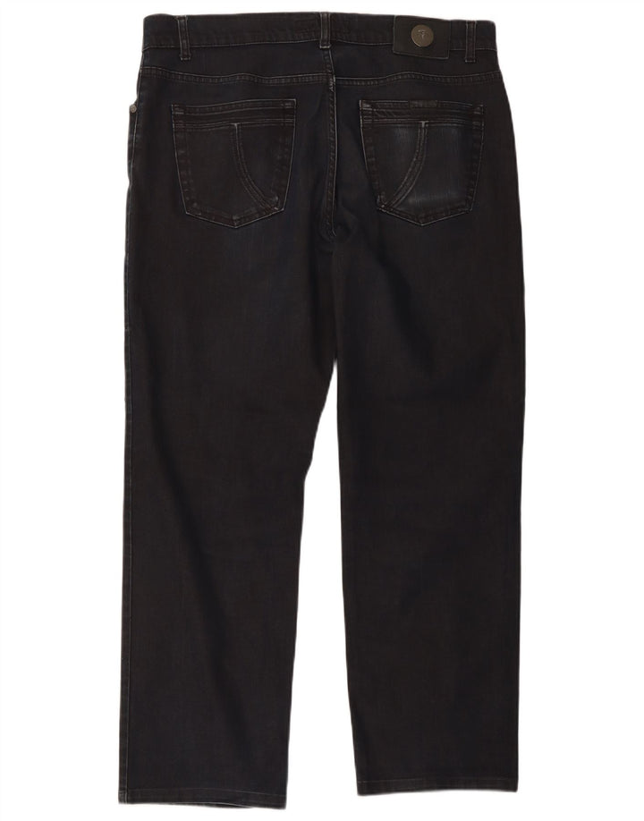 Trussardi Herren Straight Jeans W38 L29 Marineblaue Baumwolle
