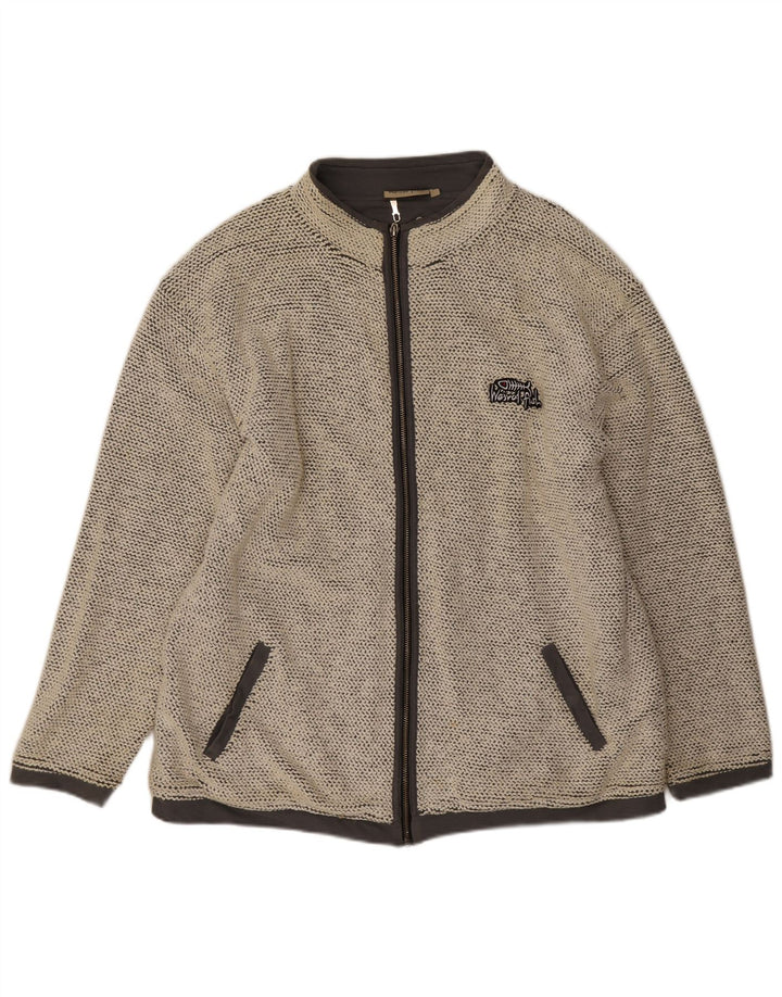 Weird Fish Herren-Trainingsanzug-Oberteil, Jacke, Größe L, Beige, Baumwolle