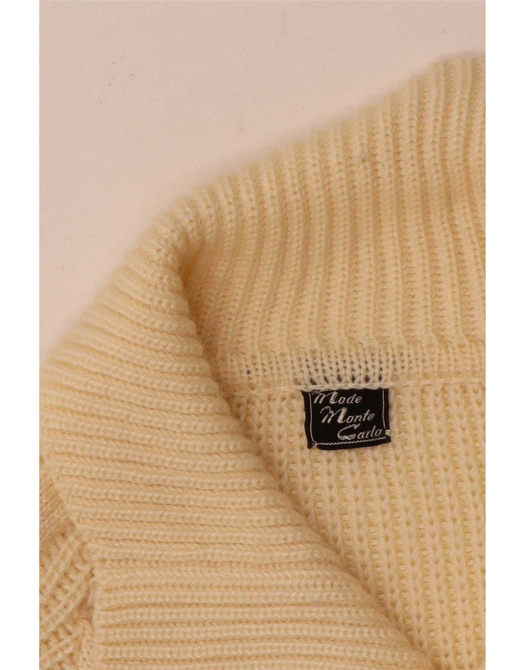 Vintage Herren Cardigan Pullover Groß Off White