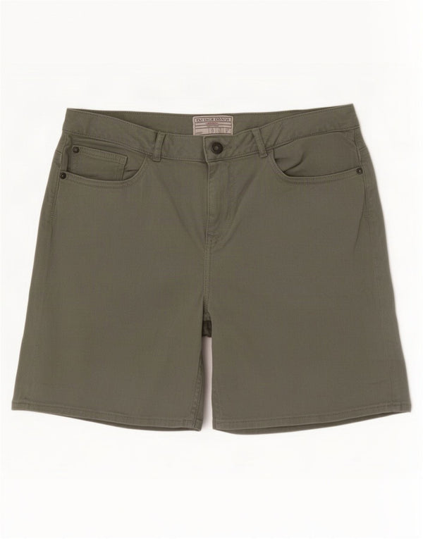 Fat Face Damen Jeansshorts UK 12 Medium W30 Grüne Baumwolle