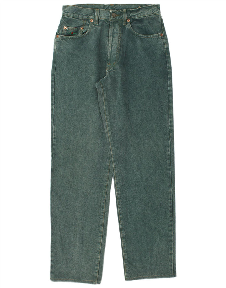 EL CHARRO Damen Straight Jeans W31 L31 Grüne Baumwolle