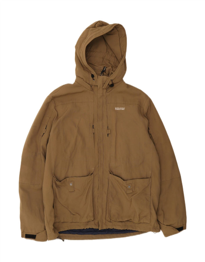 Woolrich Herren-Utility-Jacke mit Kapuze, UK 42, XL, Braun