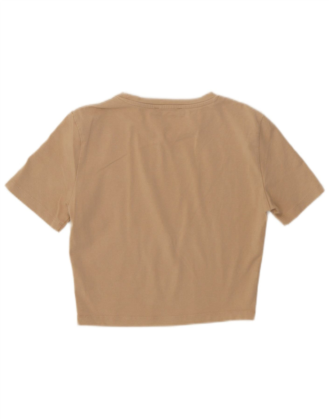 ZARA Womens Crop T-Shirt Top UK 10 Small Beige