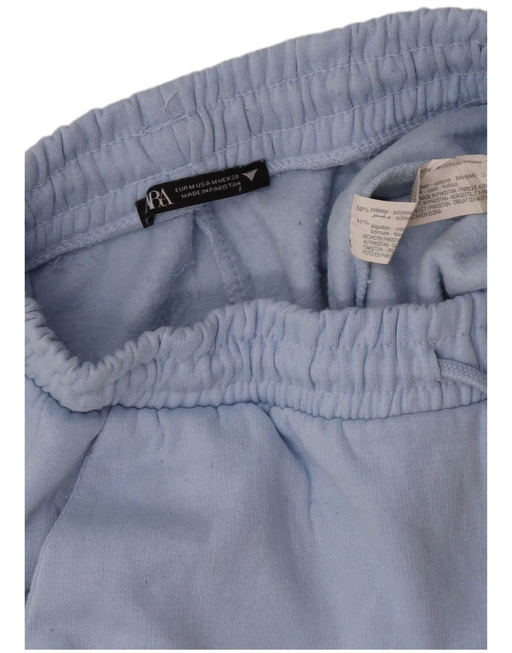 Zara Damen Trainingshose Jogger UK 12 Mittelblaues Polyester