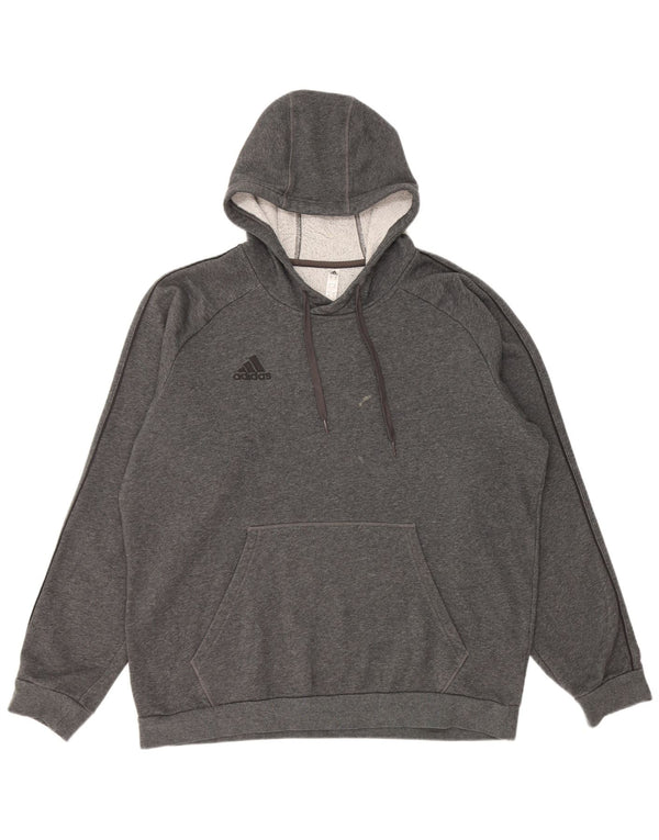 ADIDAS Herren Kapuzenpullover XL Grau Baumwolle