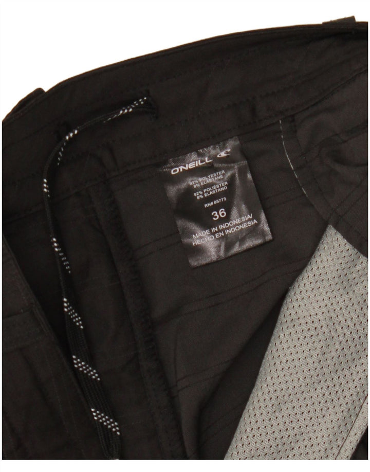 O'Neill Herren Cargoshorts W36 Großes schwarz gestreiftes Polyester
