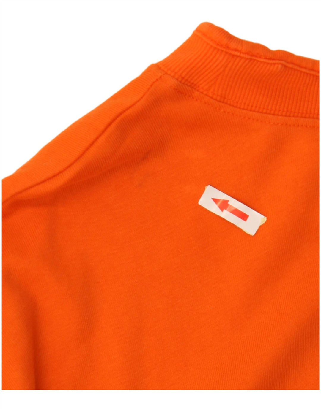 ZARA Damen Sweatshirt-Pullover UK 16 Large Orange Baumwolle