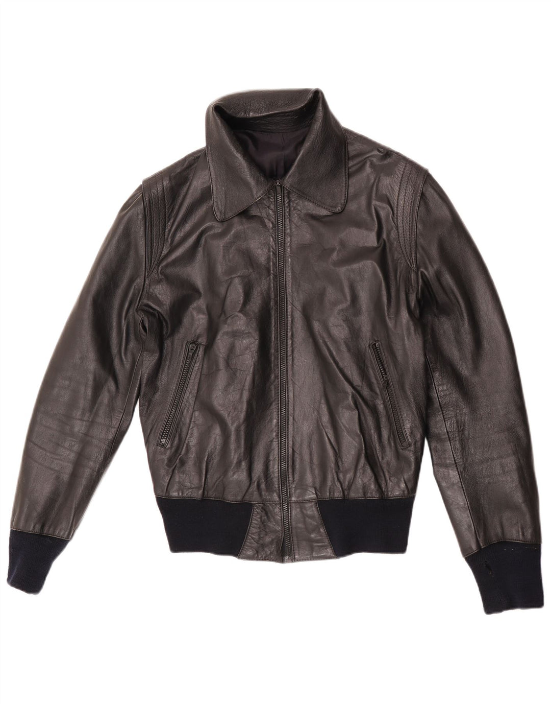Vintage Herren Bomberjacke UK 34 XS Schwarz