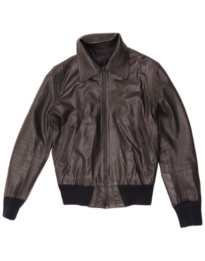 Vintage Herren Bomberjacke UK 34 XS Schwarz