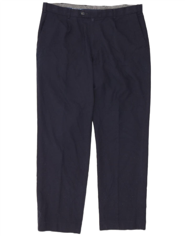 Marks & Spencer Herren-Anzughose mit normaler Passform, W36 L31, marineblaue Wolle