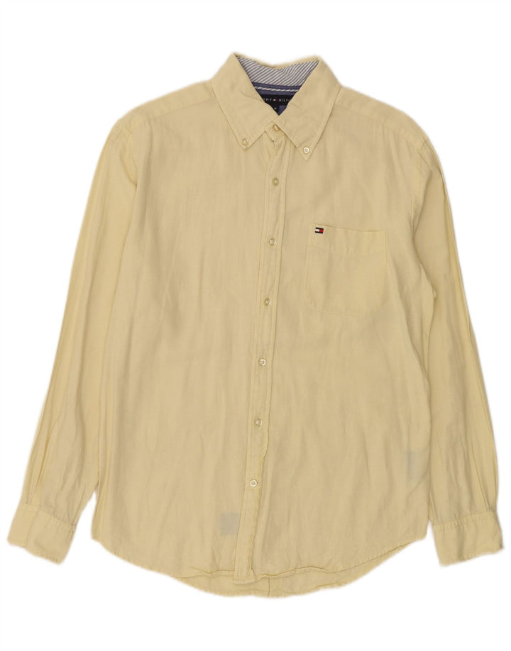 Tommy Hilfiger Herrenhemd mittelgelbe Baumwolle