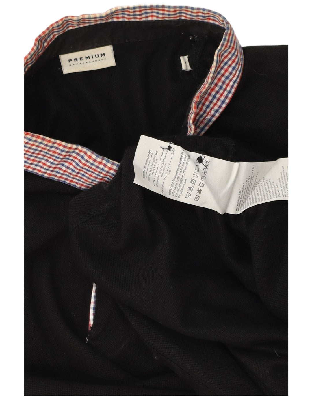 Jack & Jones Herren-Poloshirt, groß, schwarze Baumwolle