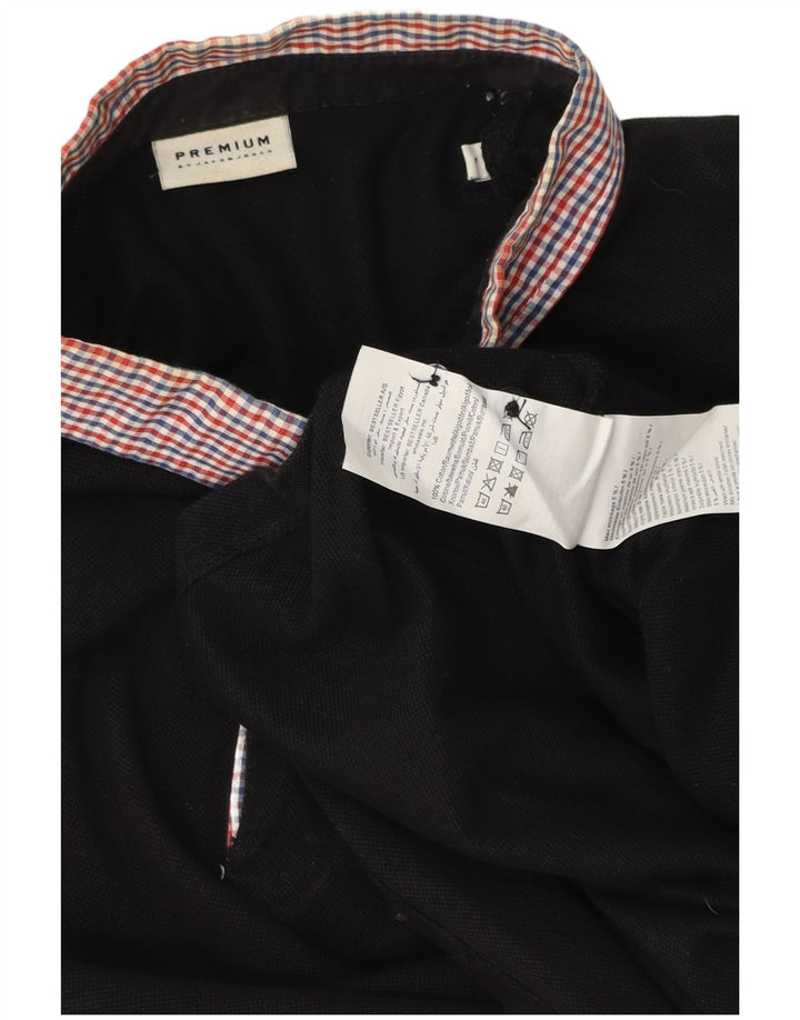 Jack & Jones Herren-Poloshirt, groß, schwarze Baumwolle