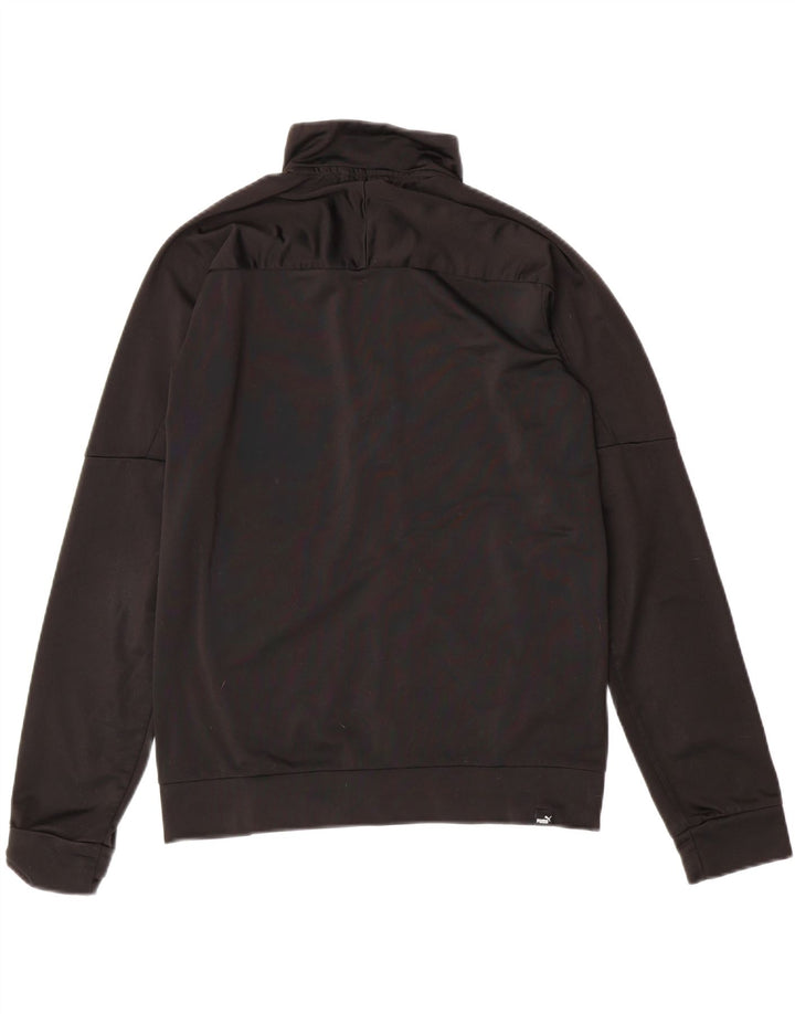PUMA Boys Graphic Tracksuit Top Jacket 13-14 Years Black Vintage Puma and Second-Hand Puma from Messina Hembry 
