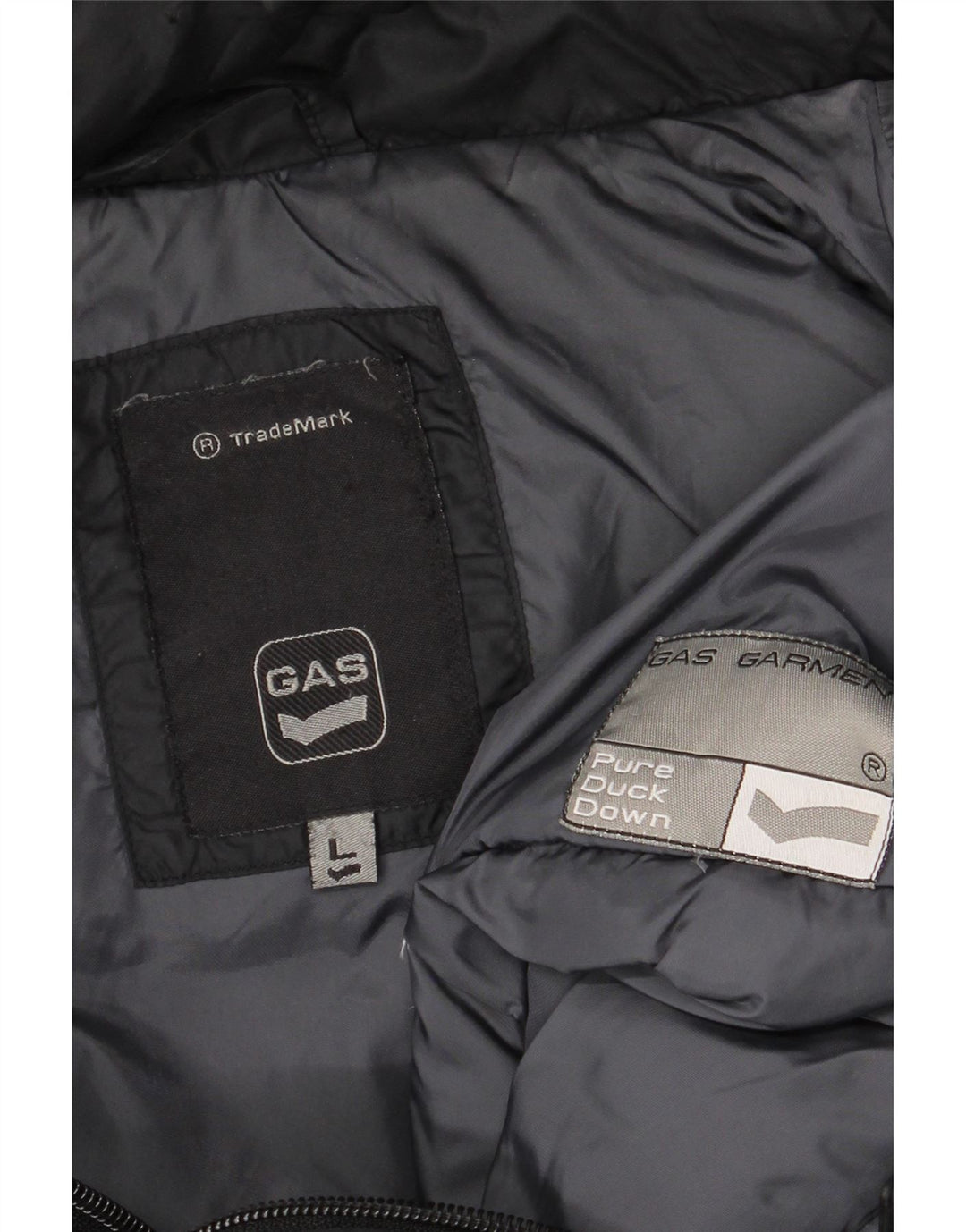 Gas Herren-Jacke mit Kapuze, gepolstert, Größe 40, Schwarz