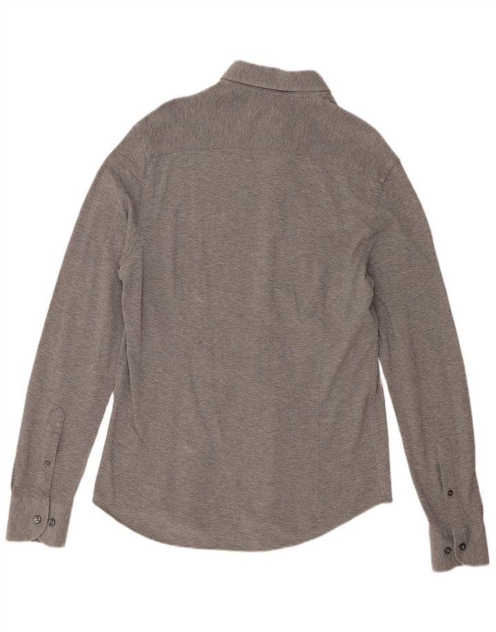Massimo Dutti Herrenhemd Mittelgrau meliert