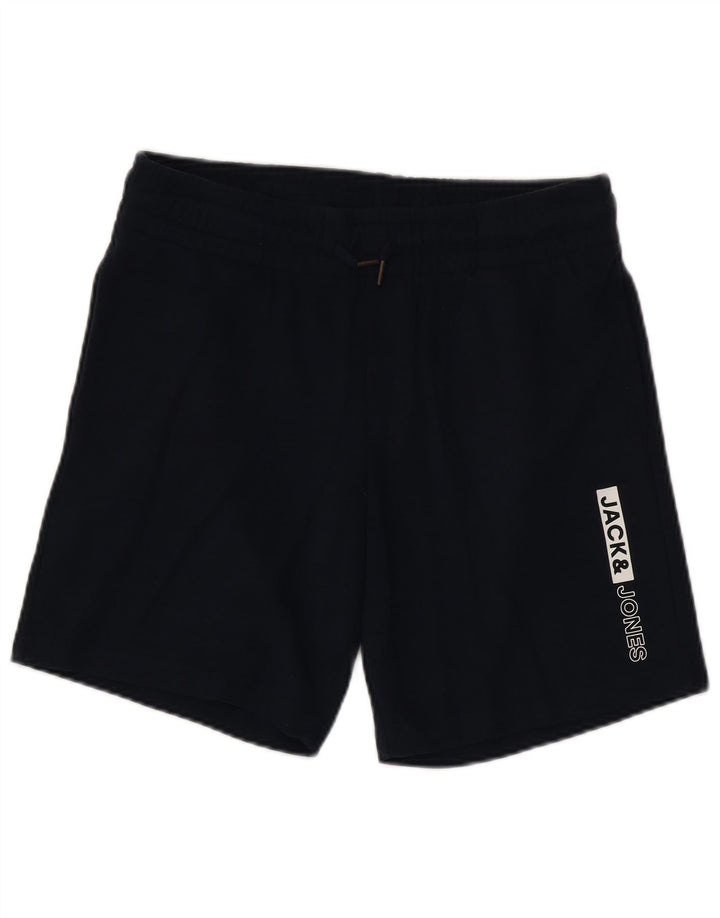 Jack & Jones Herren-Sportshorts mit Grafik, mittelgroß, marineblau, Baumwolle