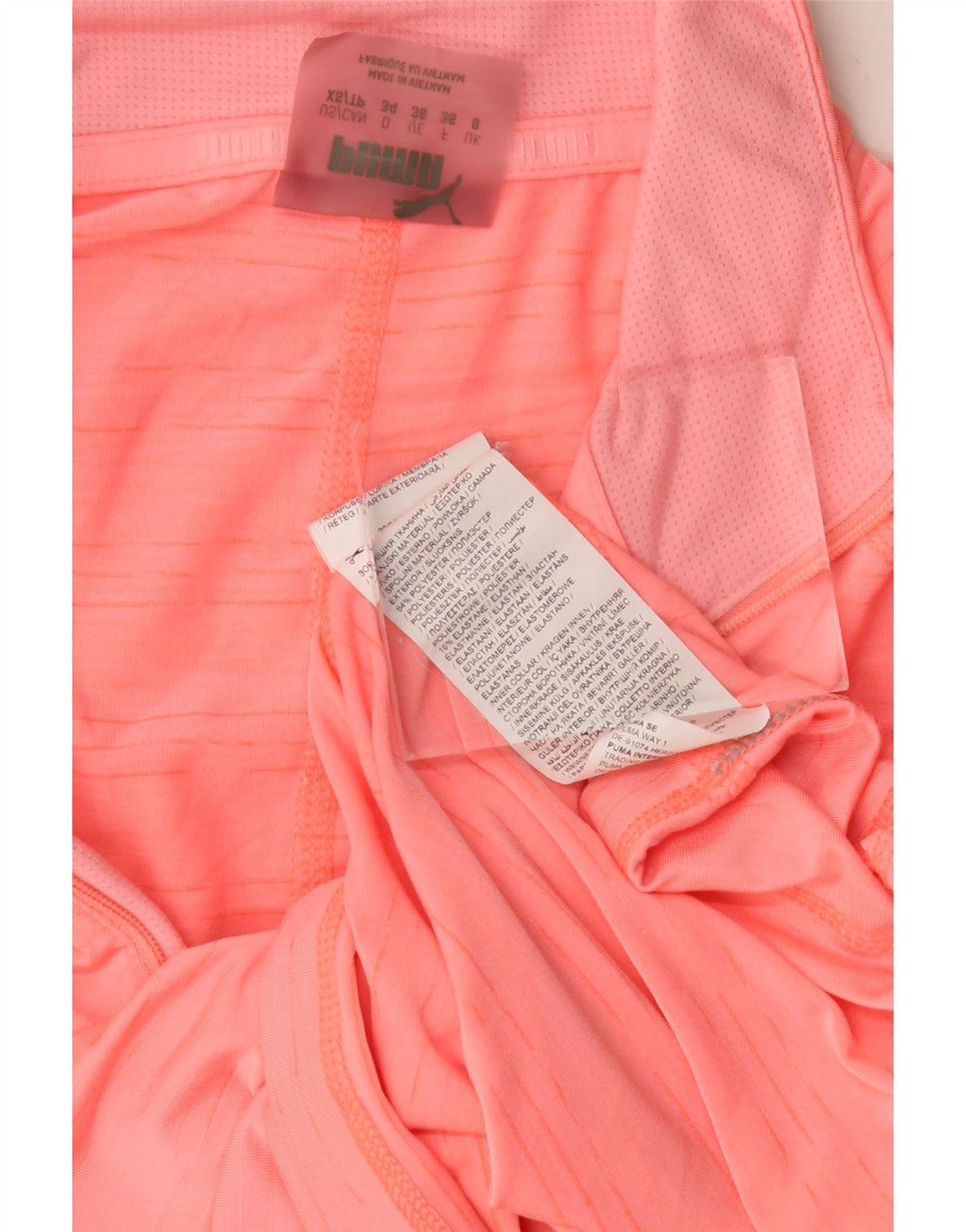 PUMA Damen-Oberteil mit Reißverschluss, langärmlig, UK 8, klein, rosa, Polyester