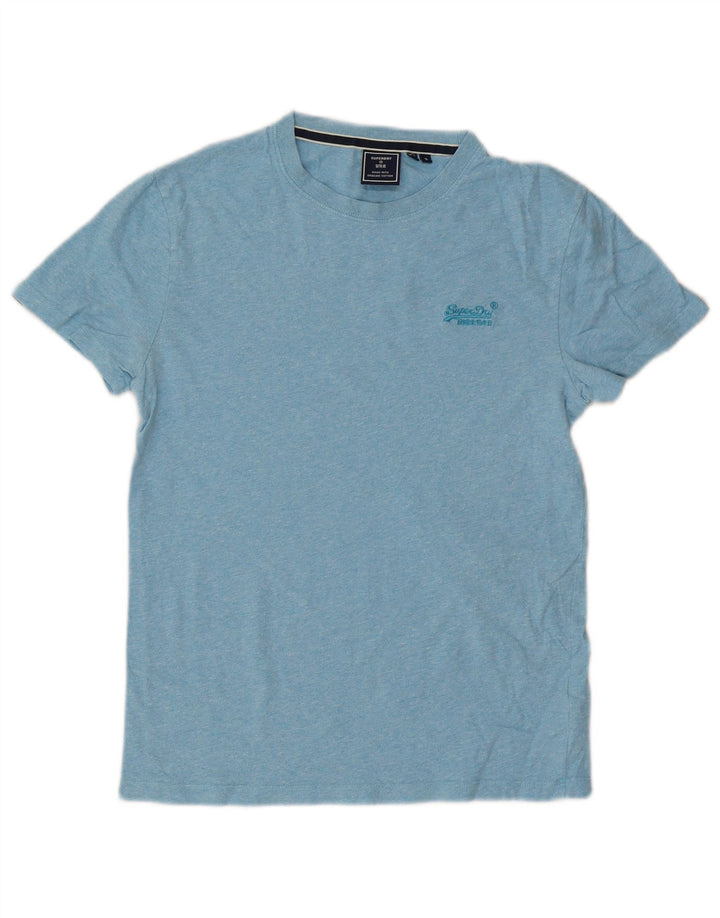 Superdry Herren T-Shirt Top Small Blau Baumwolle