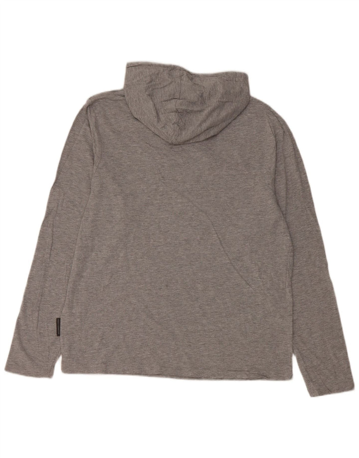 French Connection Herren-Sweatshirt mit normaler Passform, mittelgraue Baumwolle