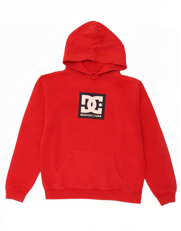 DC Mädchen-Kapuzenpullover mit Grafik, 15–16 Jahre, XL, rote Baumwolle