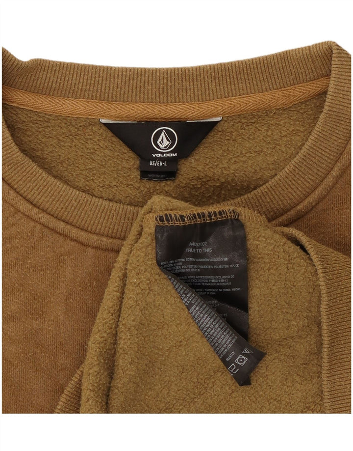 Volcom Herren-Sweatshirt mit Grafik, groß, Khaki, Baumwolle