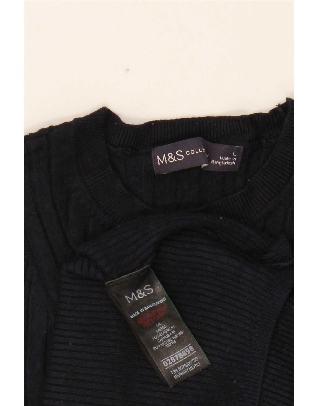 Marks & Spencer Damen-Pullover mit Rundhalsausschnitt, Gr. 14, Marineblau