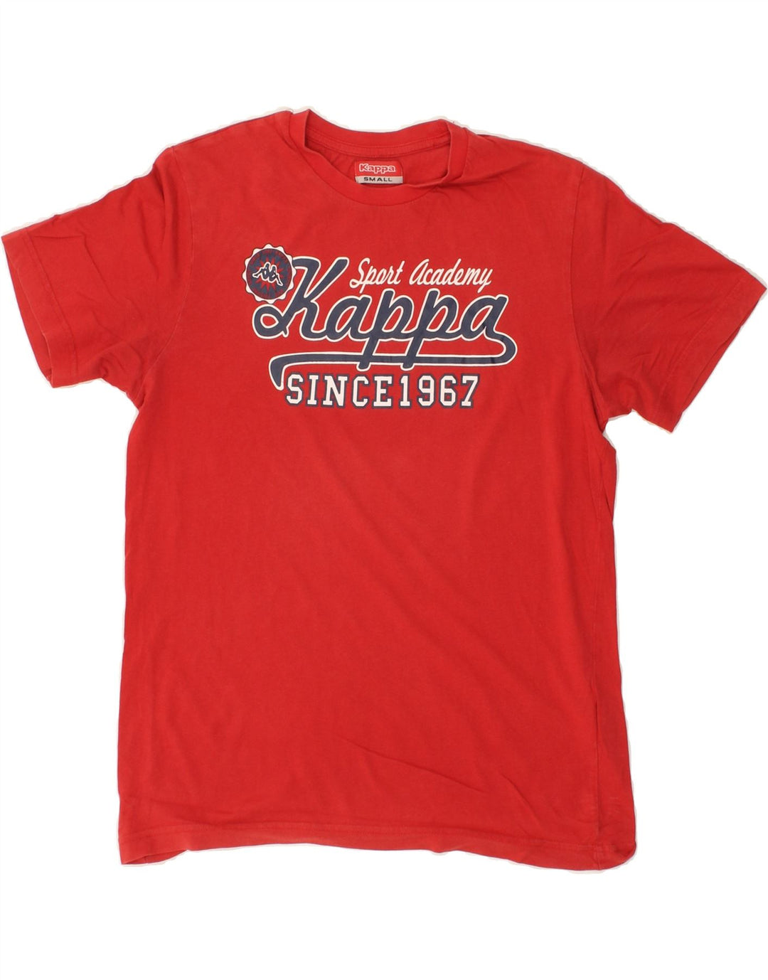 KAPPA Mens Graphic T-Shirt Top Small Red Cotton Vintage Kappa and Second-Hand Kappa from Messina Hembry 