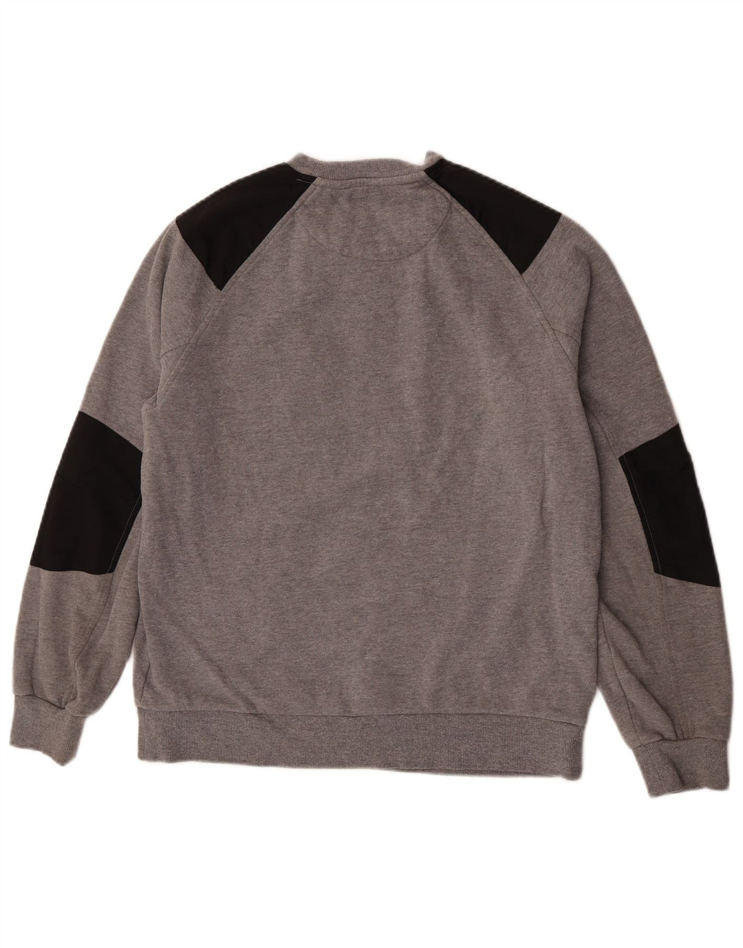 Dkny Herren-Sweatshirt-Pullover aus mittelgrauer Colourblock-Baumwolle
