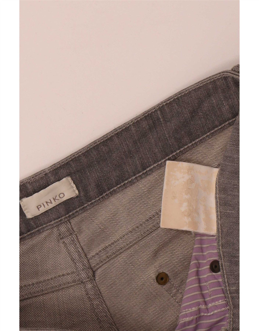 Pinko Damen Slim Jeans W28 L27 Grau