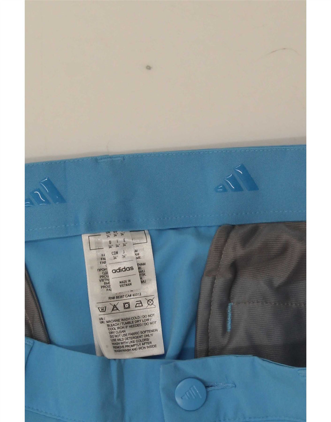 Adidas Herren Chino Shorts W34 Large Blau Polyester